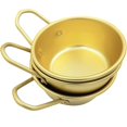 thumbnail image 1 of LYD Cuencos de vino tradicionales coreanos Arroz crudo coreano Vino Senderismo Plato de sopa 4.9 pulgadas 3 piezas Tazón de cocina de aluminio amarillo LYD 1044617, 1 of 2