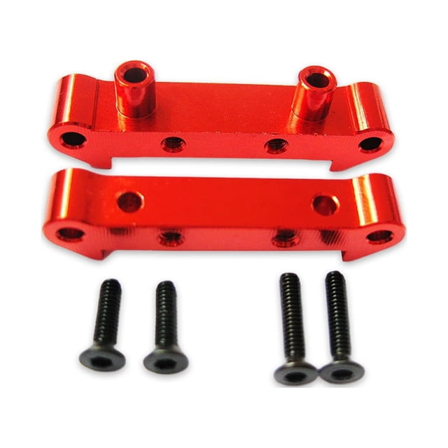 maskred Enhanced Stability Metal Front Rear Gear Box Mount For 1/18 Hobbico Dromida red 1Set