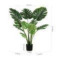 thumbnail image 3 of SAFAVIEH Faux Monstera 43" Potted Tree, Green, 3 of 5