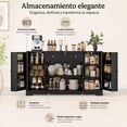 thumbnail image 1 of Zocalo Gabinete Con 4 Puertas Y Cajón Mueble De Cocina De Madera, Negro, 1 of 9