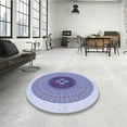 thumbnail image 4 of Ahgly Company Machine Washable Indoor Rectangle Transitional Heavenly Blue Area Rugs, 7' x 9', 4 of 7