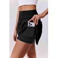 thumbnail image 5 of Pinspark Tennis Skirts for Women Stretchy Quick Dry Golf Skorts with Slant Pockets A-Line High Waisted 18" Active Skirt, 5 of 6