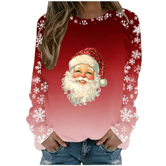 Fall Saving Talove Long Sleeve Shirts for Women Funny Graphic Sweatshirt Fall Fashion Must Haves Fall Loose Crewneck Pullover Tops Womens Tops Trendy Going Out Christmas Shirts