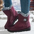 thumbnail image 2 of Water Mid Calf Winter Boots for Women with Warm Easy Side Zipper - Tread Cold Weather Outdoor Footwear, 2 of 9