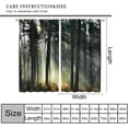 thumbnail image 3 of Natural Scenery Curtains, Misty Forest Red Maple Grass Jungle Pattern Print Window Decoration for Bedroom Living Room Thermal Insulation Curtains 42x63 Inches, 3 of 6