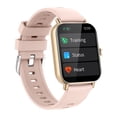thumbnail image 3 of SmartWatch cuadrado 5.0 Bluetooth compatible con Bluetooth IP67 impermeable a prueba de agua Cuenta cardíaca de ritmo cardíaco Oxígeno Sueño Seguimiento Fitness Smart Watch Golden Methold EL005755-02B, 3 of 7