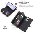 thumbnail image 5 of for iPhone 14 Pro Max Wallet Case, Durable PU Leather 2-in-1 Detachable Magnetic Flip Phone Case for iPhone 14 Pro Max Case Wallet with Card Holder Slots Zipper Pouch for Women Men,Black, 5 of 6