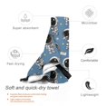 thumbnail image 3 of Daiia Cute Cartoon Astronaut Pattern Quick Dry Towel, Super Absorbent Travel Towel with Hanging Loop & Carabiner, Lightweight Compact Fast-Drying Microfiber Towel-31.5"x63", 3 of 8