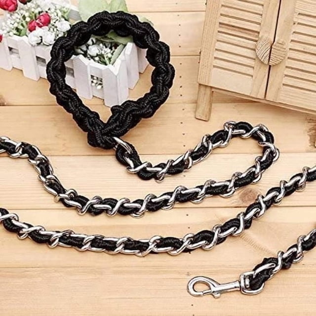 Anti-Bite Leash - Unspecified - Large Metal Chain - 3 Sizes - 7 Colors - For Dogs