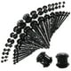 thumbnail image 5 of 36 Uds. de calibre de oído grande acrílico tapón de  con juego de estiramiento de junta tórica Negro Yuyangstore kit de estiramiento de orejas, 5 of 8