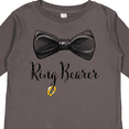 thumbnail image 4 of Inktastic Ring Bearer Black Bow Tie and Gold Wedding Ring Boys Long Sleeve Toddler T-Shirt, 4 of 5