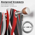 thumbnail image 6 of Outdoor Curtains for Patio Waterproof, Red Stripe Windproof Pravicy Outside Porch Blackout Curtain, Grey White Ombre Geometric Modern Abstract Sun Blocking Curtains for Cabana 2 Panels 54"x95", 6 of 9