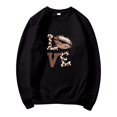 thumbnail image 4 of HUITKMM Winter Sweaters Women’S Football Print Oversized Hoodie – Relaxed Crew Neck Sweatshirt 4052 S, 4 of 4