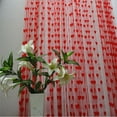 thumbnail image 5 of EGYMEN Heart Shaped Tassel String Door Curtain, 40"x80", Cute Heart Line Window Valance, Decorative Polyester Fiber Room Divider, Red Fringe Curtain for Windows and Doorways, 5 of 7