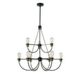 thumbnail image 2 of Damien 9 Lt 2 Tier Chandelier with Black Finish, 2 of 2