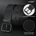 thumbnail image 3 of Grommet Nylon Belt for Men Web Belt for Jeans Nylon Men Belt with Metal Buckle, 3 of 8