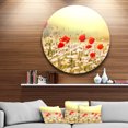 thumbnail image 1 of Designart - Wild Meadow with Poppy Flowers' Floral Oversized Circle Metal Artwork, 1 of 4