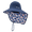 Navy with Americana Palms, variant on Chilly Pro Sun Shade Hat, Cooling Sun Hat with Nape and Adjustable Strap, Khaki