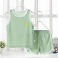thumbnail image 2 of YUIVH Boys Girls New Summer Outfits Ice Silk Quick Drying Vest Shorts Set Breathable Lightweight Two Piece Cute Children's Set Tops and Shorts Summer Outfit Clothes, 2 of 3