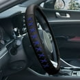 thumbnail image 2 of FH Group Genuine Leather Lace-Up Steering Wheel Cover - Blue, 2 of 5