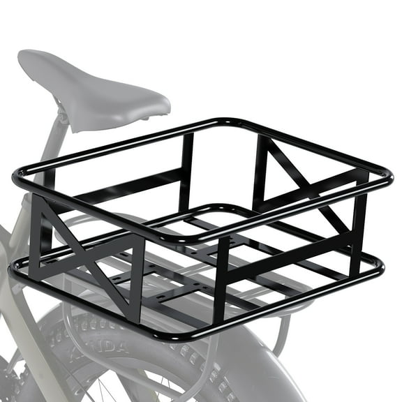 Kojem Electric Bike Rear Cargo Rack for Mukkpet GM/GL Series Steel Powder Coated Ebike Storage Basket Large Size