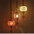 thumbnail image 2 of Candelabro de mosaico turco vintage bar restaurante bar limpio candelabro mediterráneo lámparas características creativas, 2 of 5