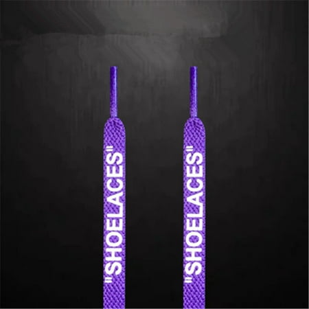 

Livesture English Flat Solid Color Webbing Canvas Sneakers Colored Laces Reflective purple 160cm