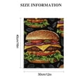 thumbnail image 3 of Sheronv Hamburgers Toppings Fine Art Aesthetic Poster Print Wall Painting for Living Room Bedroom Office Wall Decor Canvas Prints 12x16 in, 3 of 5