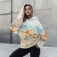 thumbnail image 4 of COEQINE Pullover Sweatshirts Oversized Women's Hoodies Soft Long Sleeves Cozy Y2K Fashion Loose Sweatshirt Lightweight Casual Starfish Printing Fall winter Outfits Clothes, M, 4 of 7