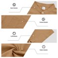 thumbnail image 6 of VBTAPA Mens 2 Piece Cotton Linen Outfits Summer Beach Matching Sets Short Sleeve Button Down Shirts and Shorts Set with Pockets Yellow XXL, 6 of 6