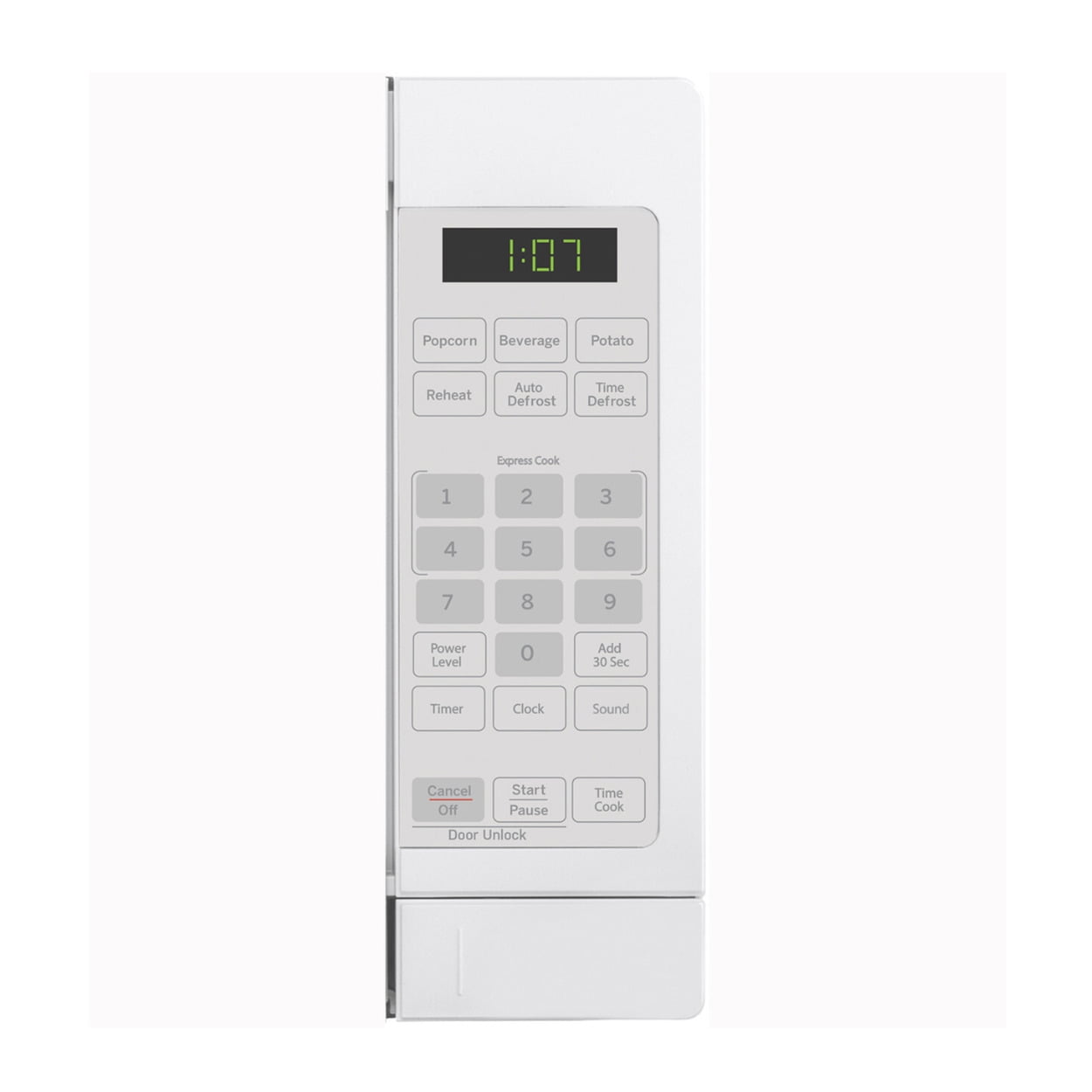 GE Appliances 0.7 Cu. Ft. Capacity Countertop Microwave Oven with 6 Auto Cooking Settings and Child-Lock Technology (White)
