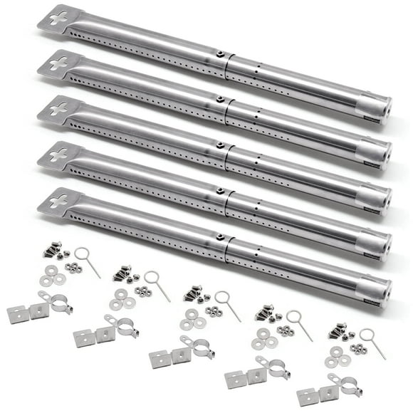 Criditpid Adjustable Stainless Steel Pipe Burner Tube Replacement for Perfect Flame, Master Forge, Uniflame and Other Model Grills, Extends from 12" to 17 1/2" Long, Tube