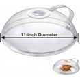 thumbnail image 3 of 11 Inch Microwave Splatter Cover, Microwave Cover for Food with Handle & Adjustable Steam Vents, Anti-Splatter Plate Lid for Heating, Splatter Guard for Microwave Oven, BPA-Free, 3 of 9