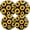 sunflower black, variant on Stove Burner Covers, Set of 4, Round Cover for Electric Gas Stove Burner,8 and 10 Inch,Pink And Golden Marble