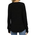 thumbnail image 4 of BSDJILFG Long Sleeve Sweaters for Women Casual Textured Ribbed Knit Shirt Raglan T-Shirt Crewneck Pullover Tops,Lightweight,Sizes S-2XL, 4 of 7