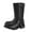 Black With Zipper, variant on Mens Motorcycle Leather Boots Biker Boots Riding Boots Black Waterproof