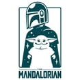 thumbnail image 2 of Men's Star Wars: The Mandalorian The Child and Bounty Hunter Silhouette  Sweatshirt White X Large, 2 of 4