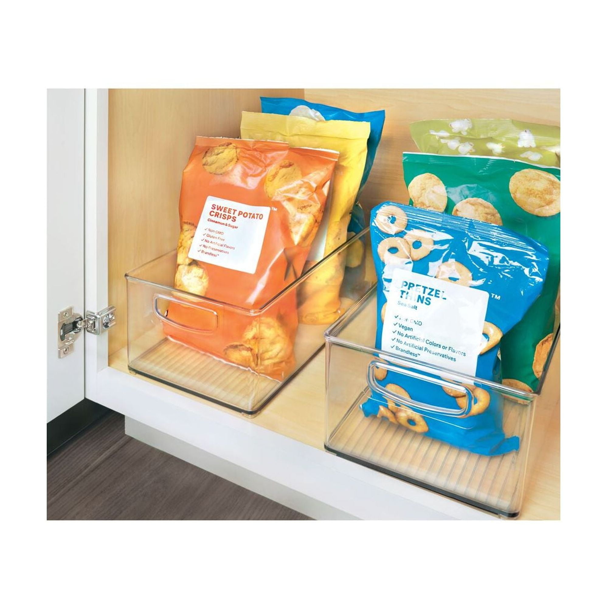 iDesign RPET Linus Deep Drawer Binz 16in x 8in x 5in, Set of 4