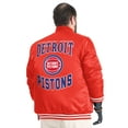thumbnail image 3 of Men's G-III Sports by Carl Banks Red Detroit Pistons Adaptive Bold Logo Satin Varsity Jacket, 3 of 5