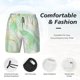 thumbnail image 3 of Fotbe Green And Gold Abstract Marble Traje de Baño para Hombre – Shorts de Natación de Secado Rápido con Forro y Bolsillos-Small, 3 of 6