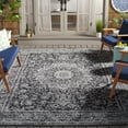 thumbnail image 2 of SAFAVIEH Courtyard Rupert Medallion Indoor/Outdoor Area Rug, Grey/Black, 8' x 11', 2 of 12