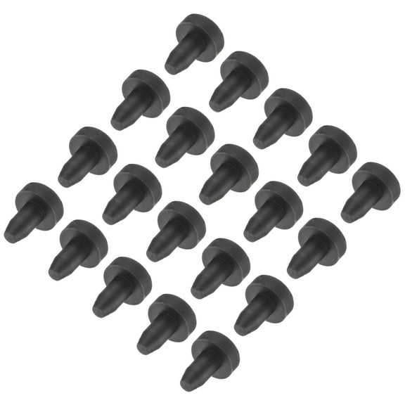 Uxcell High Temp Silicone Plug Mount Dia 2.7mm/0.11 inch t Shaped Rubber Stopper Hole Plugs for Powder Coating Plating Waterproof Plugs Sealing Plugs Black Pack of 36