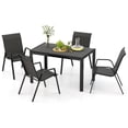 thumbnail image 4 of Gymax 5PCS Rattan Dining Set Outdoor Table & Chairs Set for 4 Woven Wicker Patio, 4 of 4
