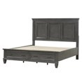 thumbnail image 6 of 6 Piece King Size Bedroom Furniture Sets, Wood Bedroom Set include King Size Platform Bed with 2 Storage Drawer, 2 Nightstands, Chest, Dresser and Mirror for Adults, Gray, 6 of 8