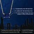 thumbnail image 2 of Gem Stone King 10K Yellow Gold Blue Sapphire Pendant Necklace for Women | 0.62 Cttw | Gemstone September Birthstone | Emerald Cut 6X4MM | With 18 inch Chain, 2 of 6