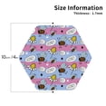 thumbnail image 3 of Disketp Bees And Daisies Striped Funny Coasters,6 Pcs Leather Coasters With Holder, Perfect Housewarming Hostess Gifts,Protect Furniture From Water Marks Scratch And Damage, 3 of 9