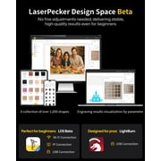 LaserPecker LX2 All-in-One Desktop Laser Engraver Cutter, 20W, 19.7 x 12 Working Area, 1000mm/s High-Speed