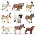 thumbnail image 1 of Juego de figuras de animales de granja, 9 unidades, figuras de juguete de PVC para niños mayores de, 1 of 3