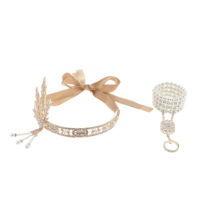 Accesorio de Pelo Sunnimix Diadema de Los años 20 Oro
