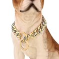 thumbnail image 1 of Collar de cadena YONGSHENG Metal resistente 15 mm dorado plateado, 1 of 3